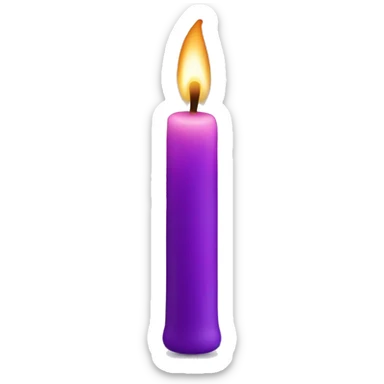 purple canddle without fire sticker