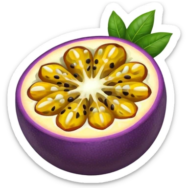 Create a passion fruit emoji sticker