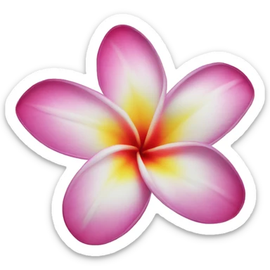 Plumeria flower sticker