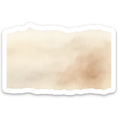 jagged torn paper edge, soft watercolor blend, beige and soft brown, transparent background, no face, no hands, no legs, no characters sticker