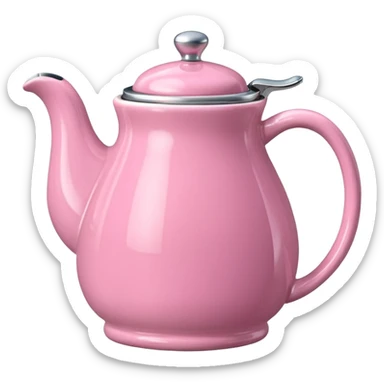 Ceramic creamer dispenser, pink sticker