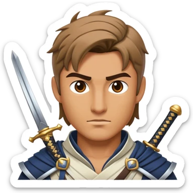 Angle with a swordsman  sticker