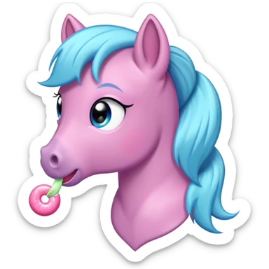 My little pony horse with chewing gum sticker