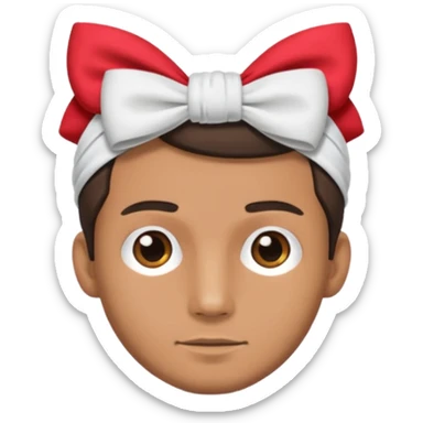 man with head bow  sticker
