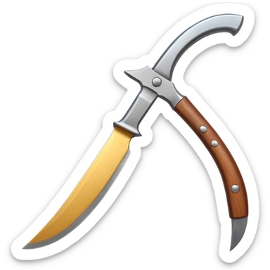 The sickle for mowing grass sticker