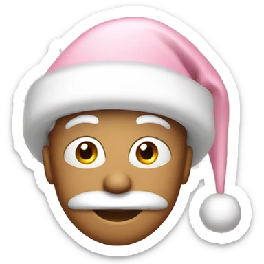 light pink santa hat sticker