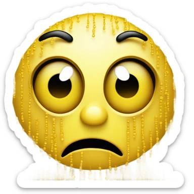 scared shaking sweating round yellow emoji sticker