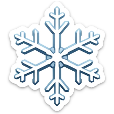aesthetic white snowflake in chibi style sticker