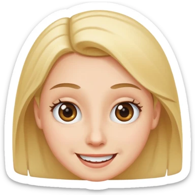 Rolling eyes and smiling sticker