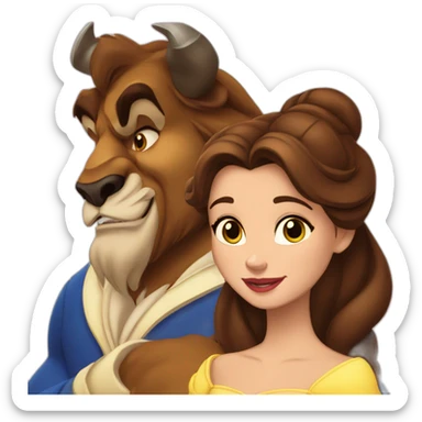 beauty and the beast belle sticker