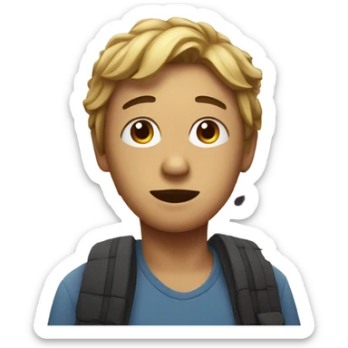 person watching a musical sticker