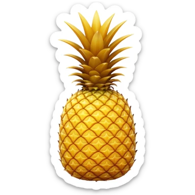 Upside down pineapple with no background.  Flip the pineapple upsided sticker