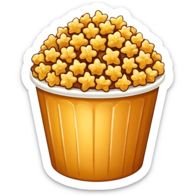caramel popcorn sticker