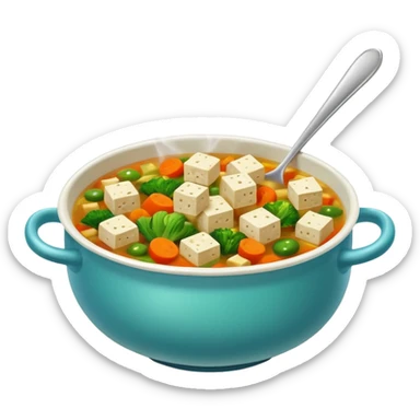 Tofu and veggie soup  sticker
