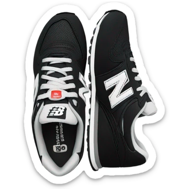 Black new balance sneakers sticker