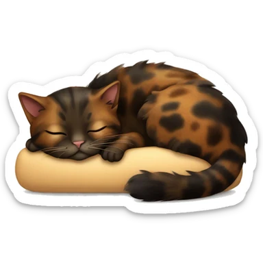 tortoiseshell cat sleeping sticker