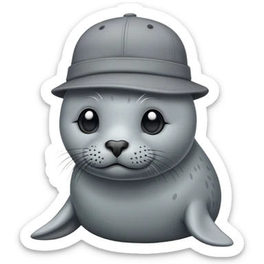 Seal with hat on sticker