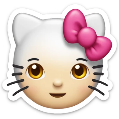 Hello kitty wearing a 2025 headband sticker