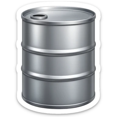 generate a realistic metal oil barrel without rust sticker