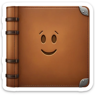 brown photo album open sticker