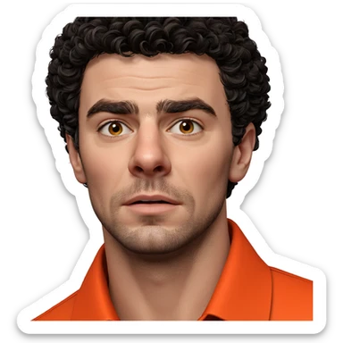 realistic portrait of a man sticker