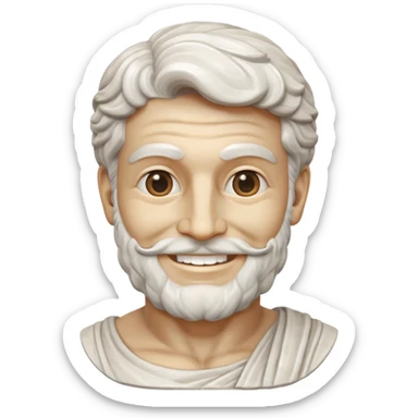 fais une statue grecque homme avec un minimum de sourire sticker