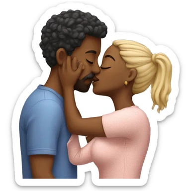 Couple kissing sticker