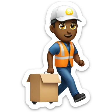 SupEx courier service worker is in a hurry sticker