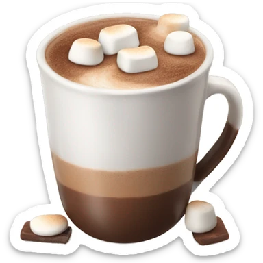 Hot chocolate with marshmallows  sticker