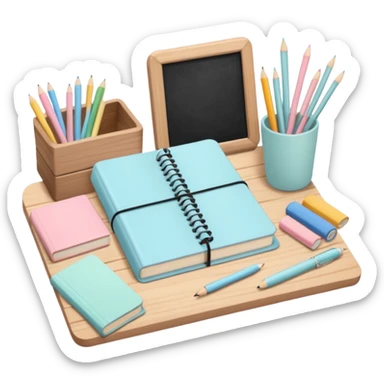 school supplies cottage core  sticker