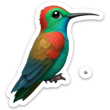 colibrí emocionado sticker