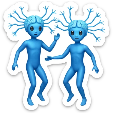 Last two brain cells dancing sticker