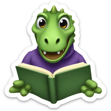 Dinasour reading sticker