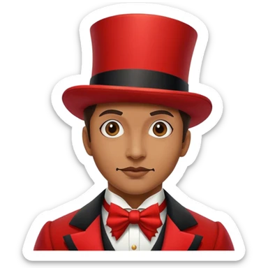 Vintage circus ringmaster sticker