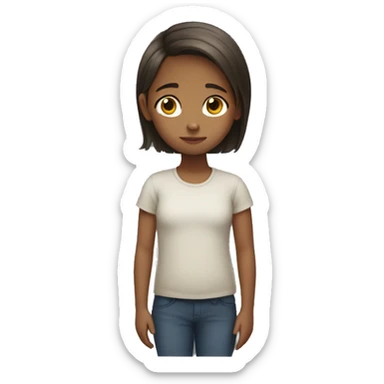 Una niña durmiendo con pelo corto  sticker