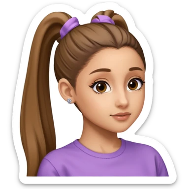 ariana grande ponytail 2025 sticker