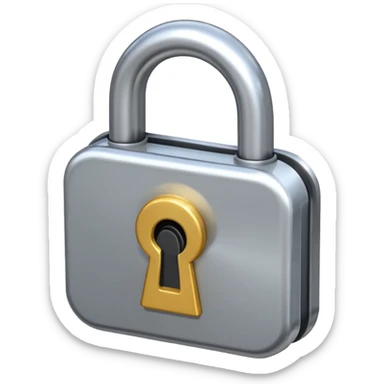 A lock icon on a closed email, with no text. sticker