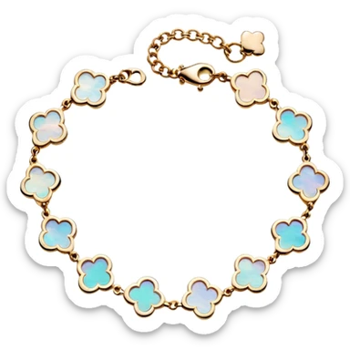 Van Cleef Vintage Alhambra bracelet in Mother of pearl sticker