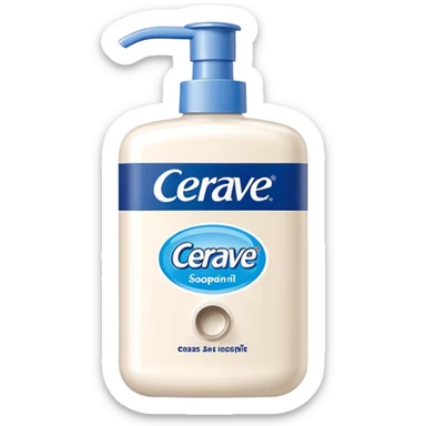 Jabón de bote despensador de cerave sticker