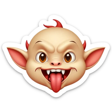 lutin qui tire la langue sticker