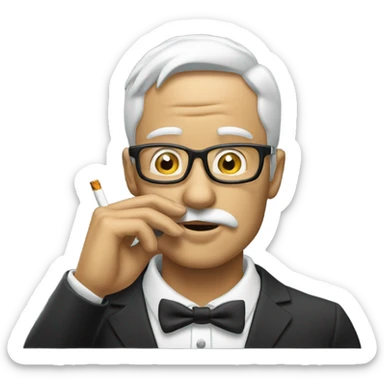 MAN smoking cigarette  sticker