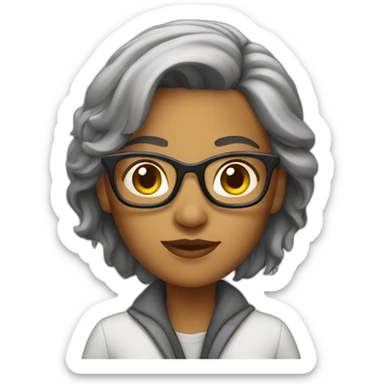 female writer sticker