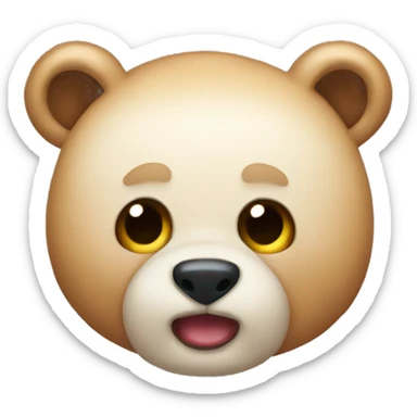 osito abrazando a osita  sticker