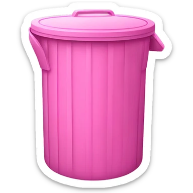 Pink iOS trash can sticker