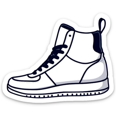 pair of retro sneakers sticker
