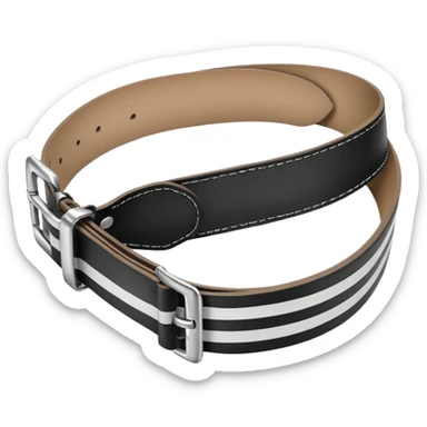 White belt 2 stripes sticker
