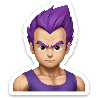 Vegeta ultra ego with purple hair sticker