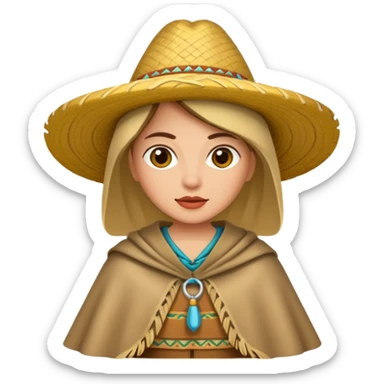 woman with pancho sticker