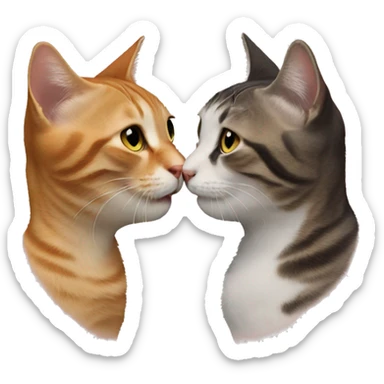 cat kiss sticker