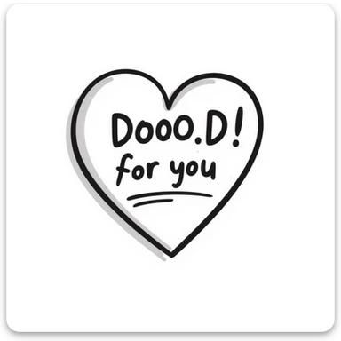 heart-shaped sticky note with handwritten text sticker